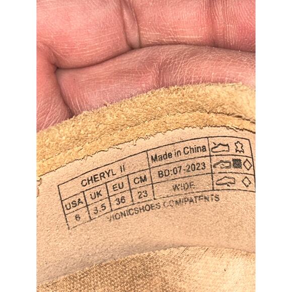 Vionic Cheryl II Preppy Academia Comfort Studios Beige Suede Penny Loafers - Picture 7 of 7